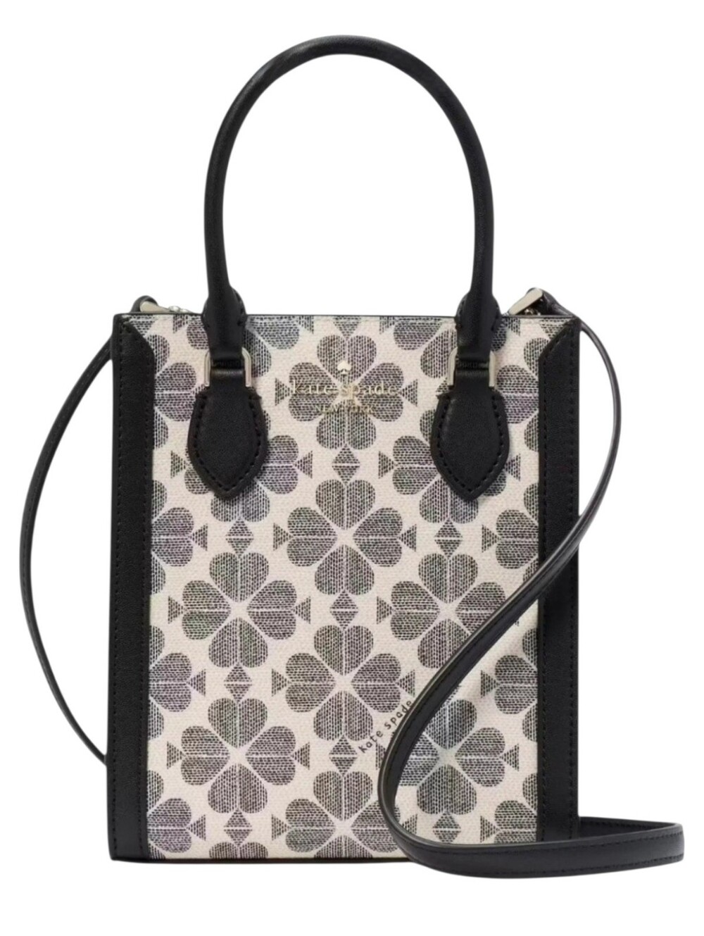 Kate Spade Spade Flower Black Multi Mini Tote / Crossbody Bag